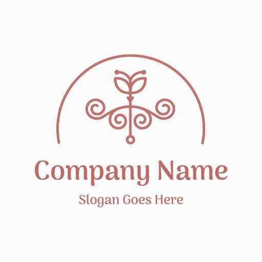 Elegant Minimalist Floral Design with Soft Rose Logo Template