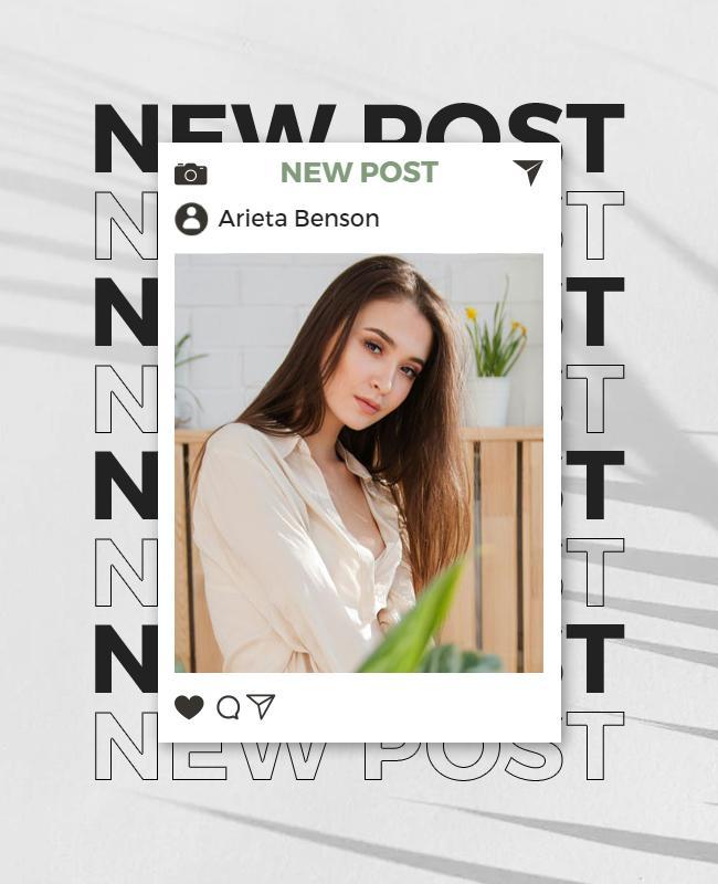 Elegant Minimalist Social Media Announcement Poster Template