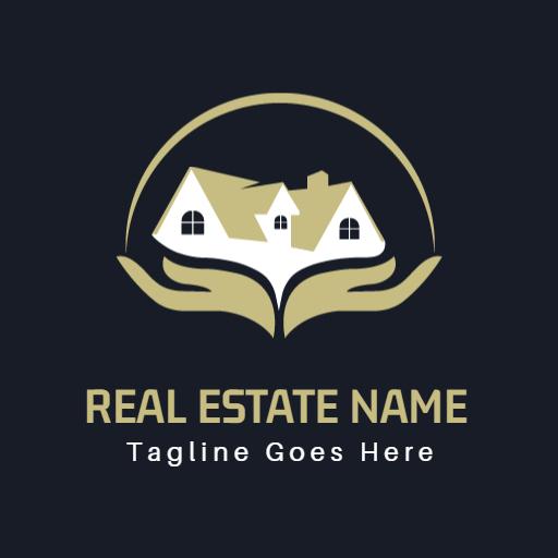 Elegant Modern Home Design Emphasizing Real Estate Services Logo Template