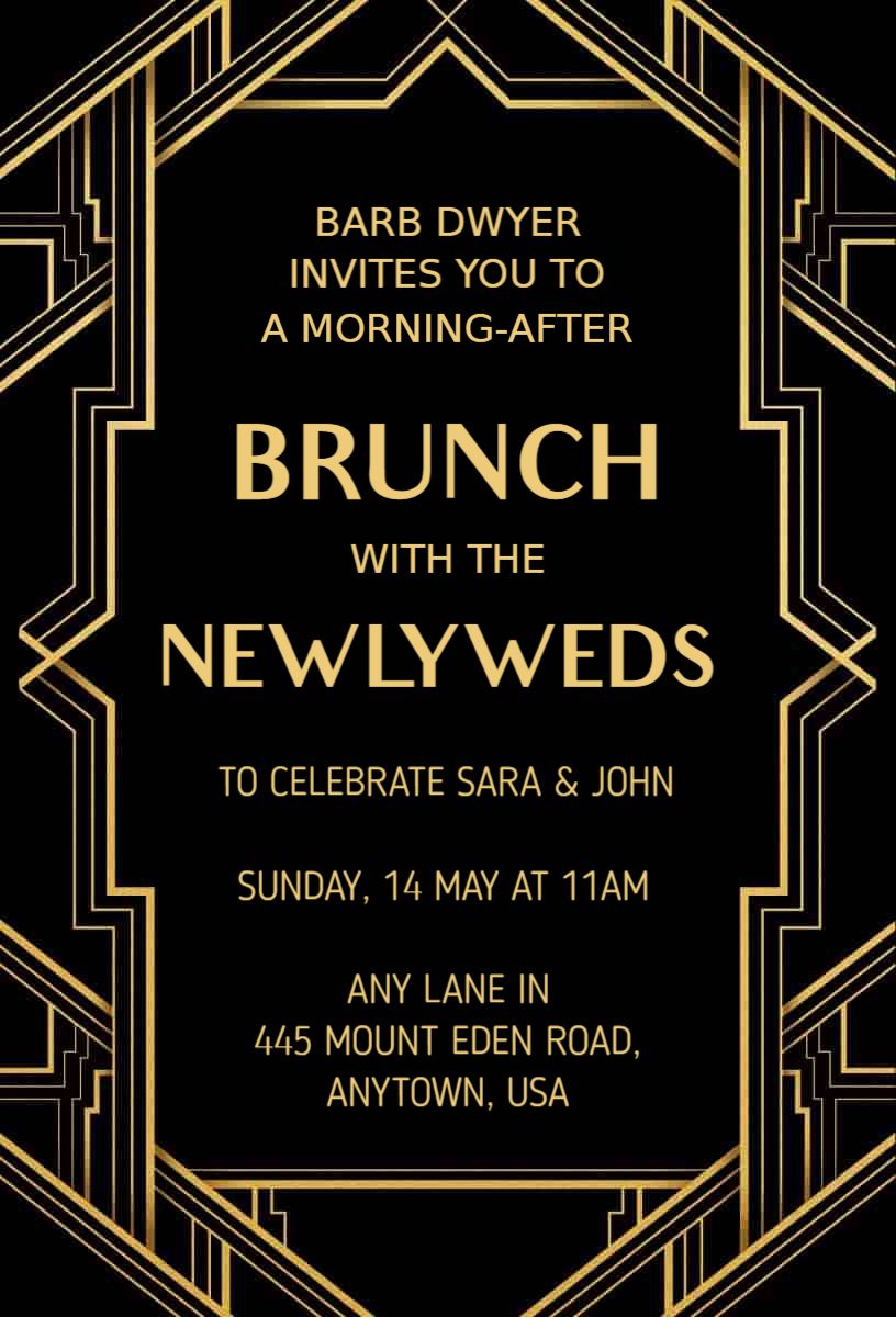 Elegant Morning-After Brunch Celebration Invitation Template