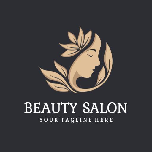 Elegant Natural Beauty Emphasizing Hair and Wellness Logo Template