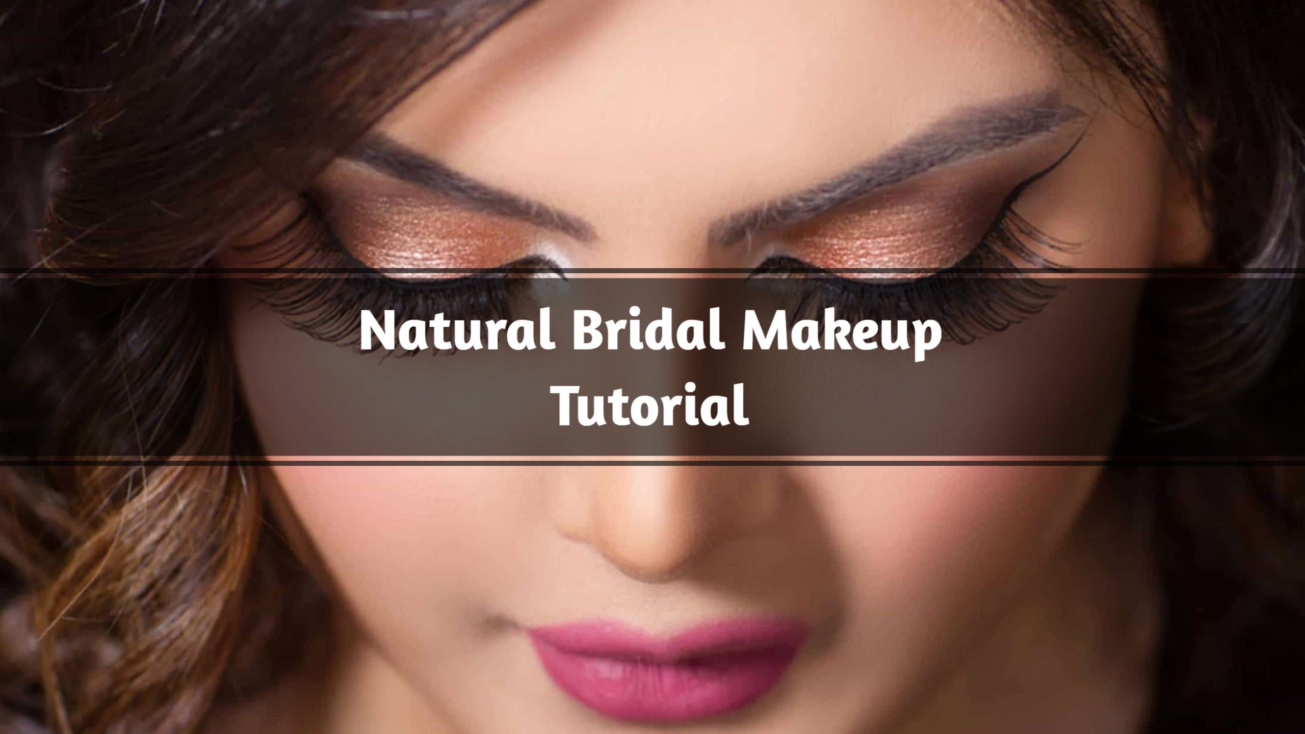 Elegant Natural Bridal Makeup Close-up Tutorial YouTube Banner Template
