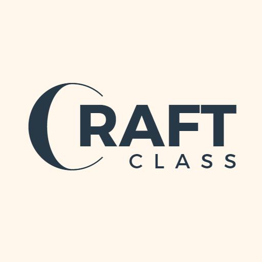Elegant Navy Blue Wordmark Design for Craft Class Logo Template