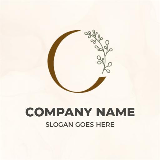 Elegant O Letter Design Featuring Floral Elements Logo Template
