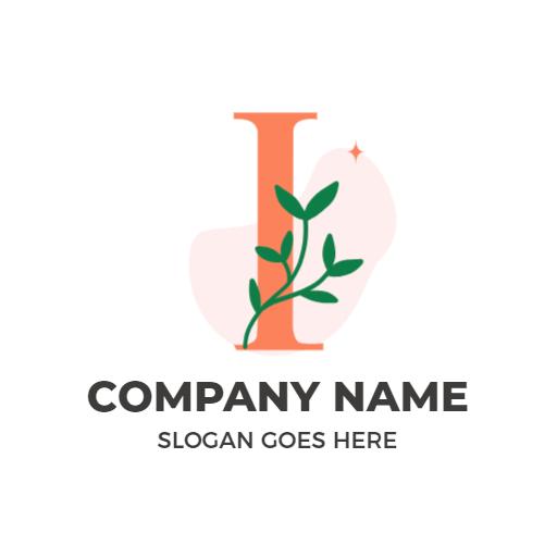 Elegant Orange and Green I Letter Design for Branding Logo Template