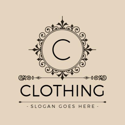 Elegant Ornate Design Emphasizing Fashionable Clothing Brand Logo Template