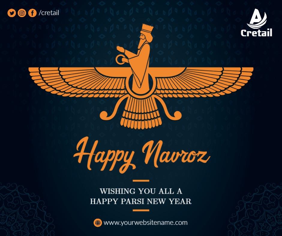Elegant Parsi Festival Celebration for Happy Navroz Ad Template