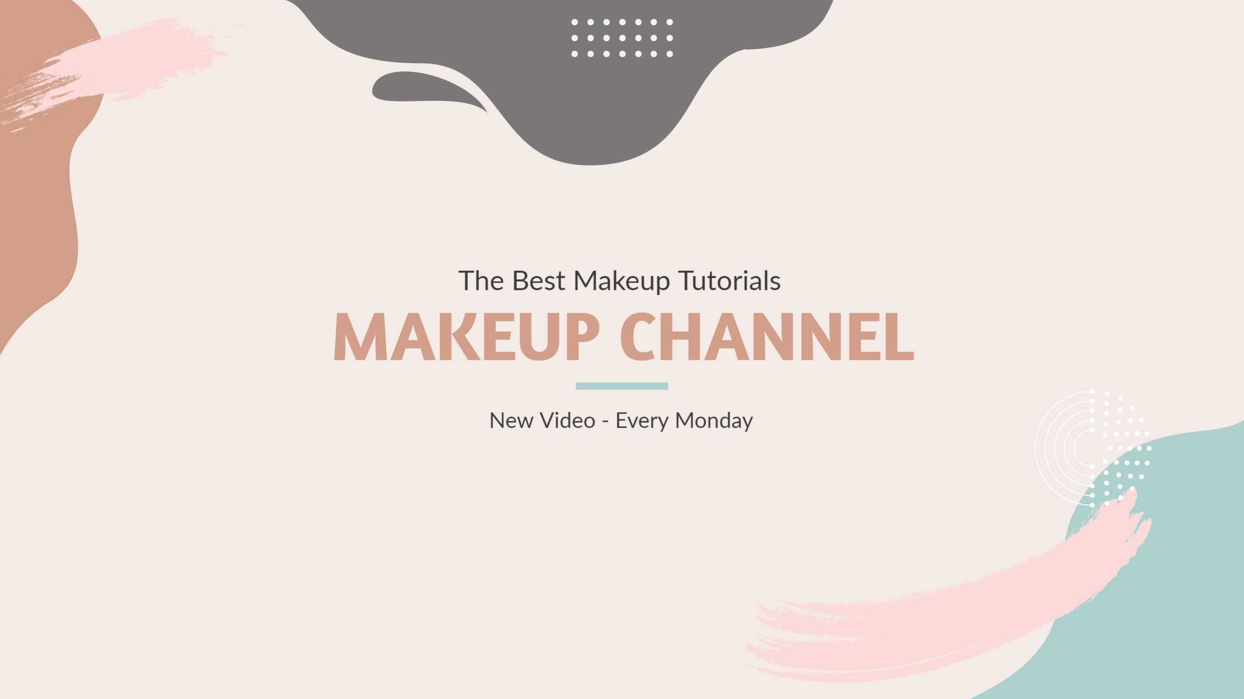 Elegant Pastel Colors and Artistic Brush Strokes YouTube Banner Template