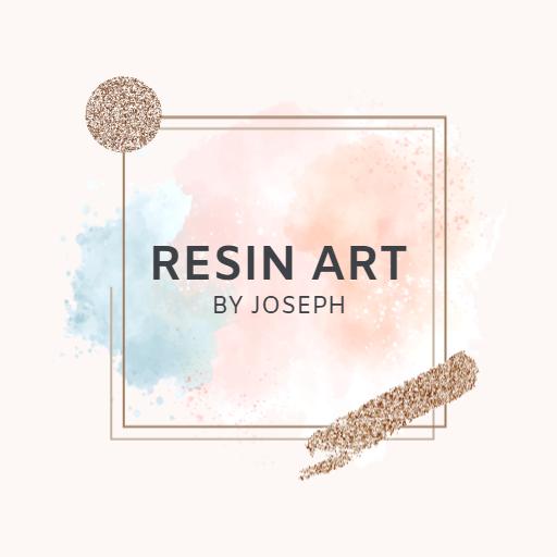 Elegant Pastel Textured Background Featuring Resin Art Logo Template