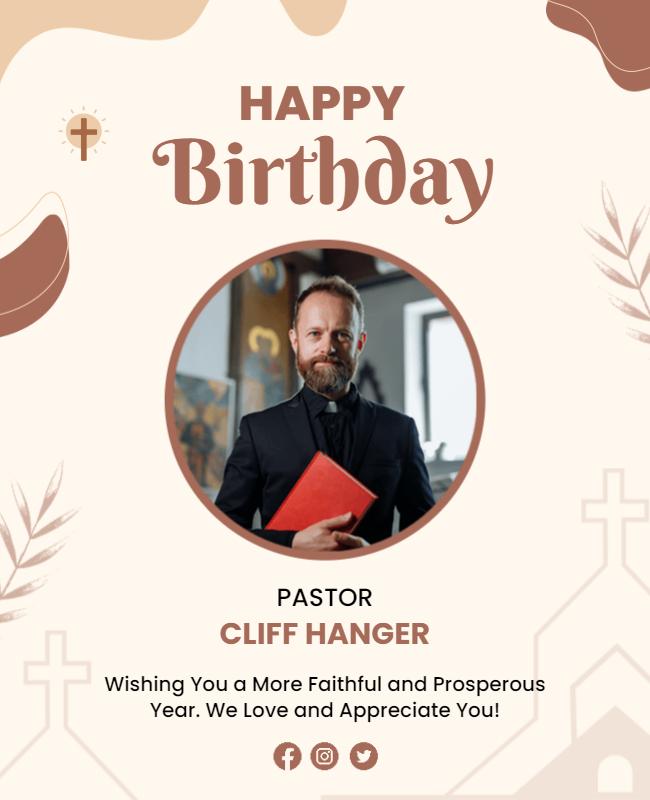 Elegant Pastoral Birthday Celebration Poster Template