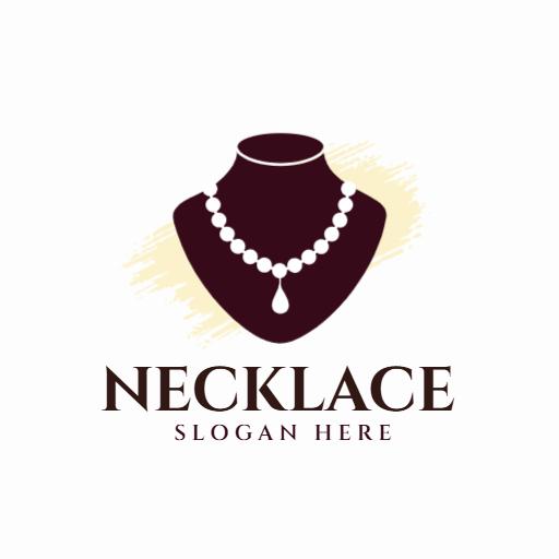 Elegant Pearl Design Showcasing Fashion Necklace Logo Template