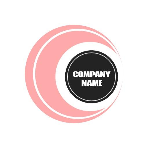 Elegant Pink and Black Circle Design Logo Template