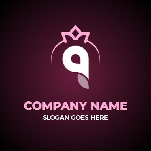 Elegant Pink and Deep Purple Q Letter Design Logo Template