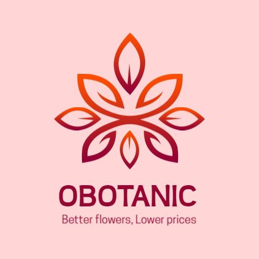 Elegant Pink and Orange Floral Design with Gradient Elements Logo Template