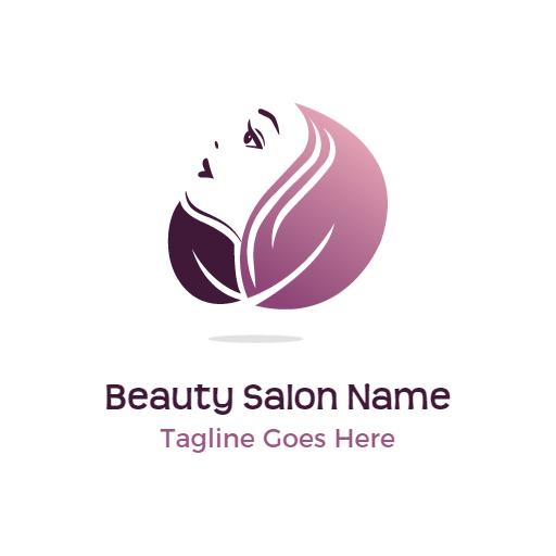 Elegant Pink and Purple Design Embodying Beauty Salon Logo Template