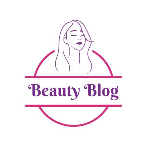 Elegant Pink and Purple Design Showcasing Beauty Blog Logo Template