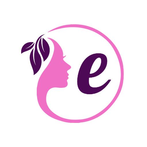 Elegant Pink and Purple Feminine Alphabet Design Logo Template
