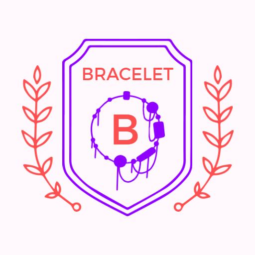Elegant Pink and Purple Shield Design for Bracelet Logo Template