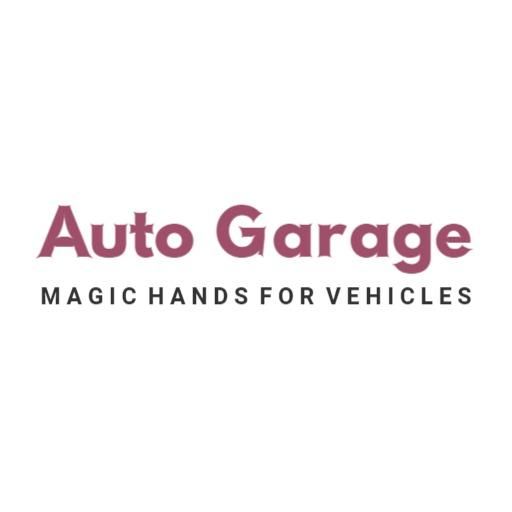 Elegant Pink and White Design for Auto Garage Logo Template