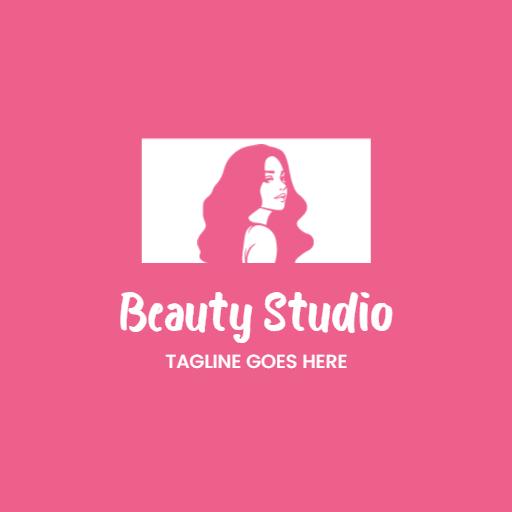 Elegant Pink and White Design for Beauty Studio Logo Template