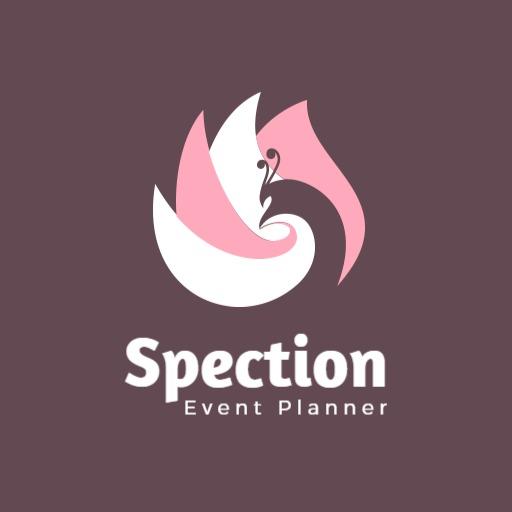 Elegant Pink and White Design for Event Planner Company Logo Template
