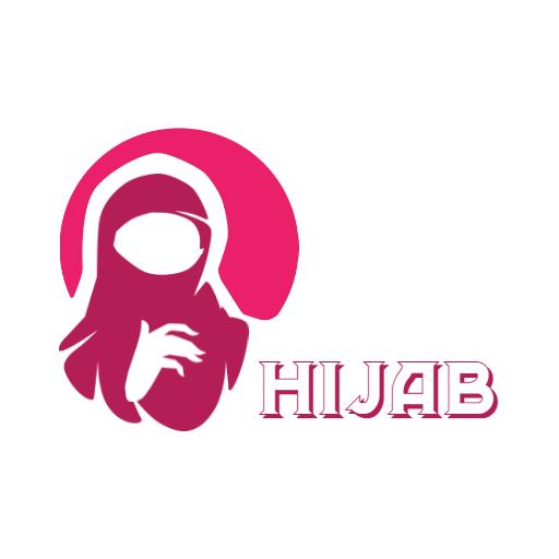 Elegant Pink and White Hijab Design Celebrating Modesty Logo Template