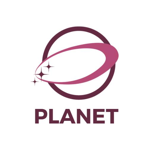 Elegant Pink and White Planet Design for Cosmic Exploration Logo Template