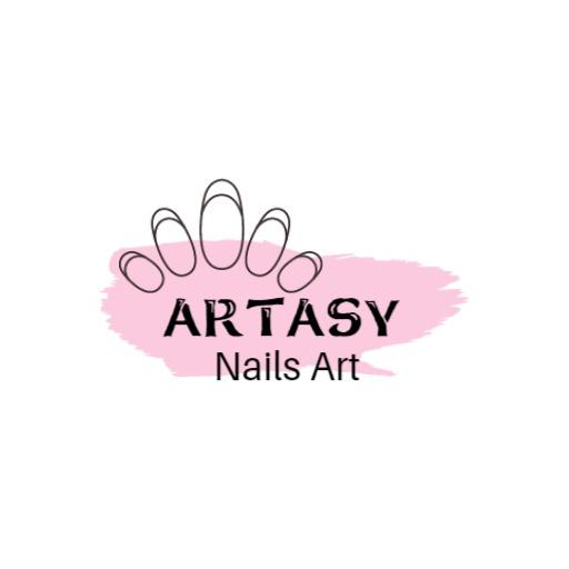 Elegant Pink Background Showcasing Creative Nail Art Logo Template