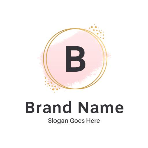 Elegant Pink Circle Design Showcasing Brand Identity Logo Template