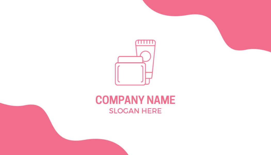 Elegant Pink Cosmetic Products Professional Visiting Card Template