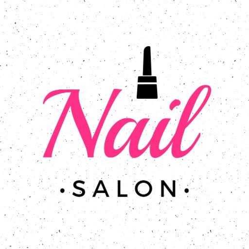 Elegant Pink Design Highlighting Beautiful Nail Salon Logo Template