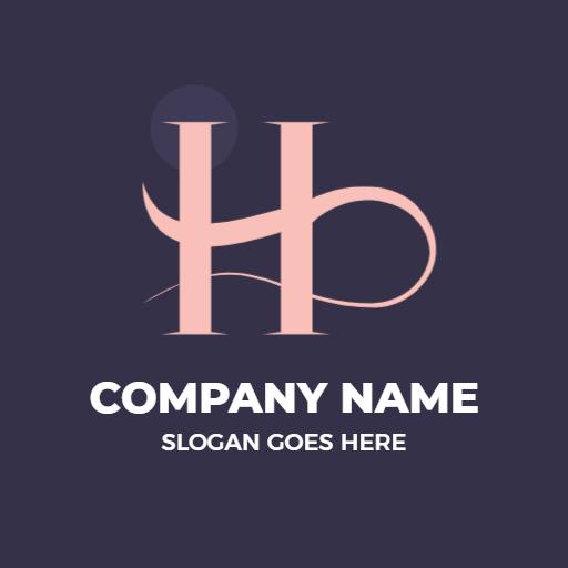 Elegant Pink H Letter Design for Professional Branding Logo Template