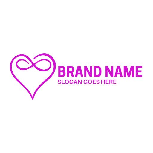 Elegant Pink Heart Design Symbolizing Love and Affection Logo Template