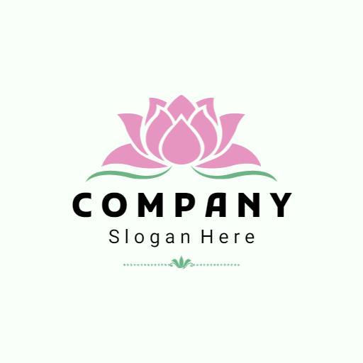 Elegant Pink Lotus Flower Design for Floral Business Logo Template