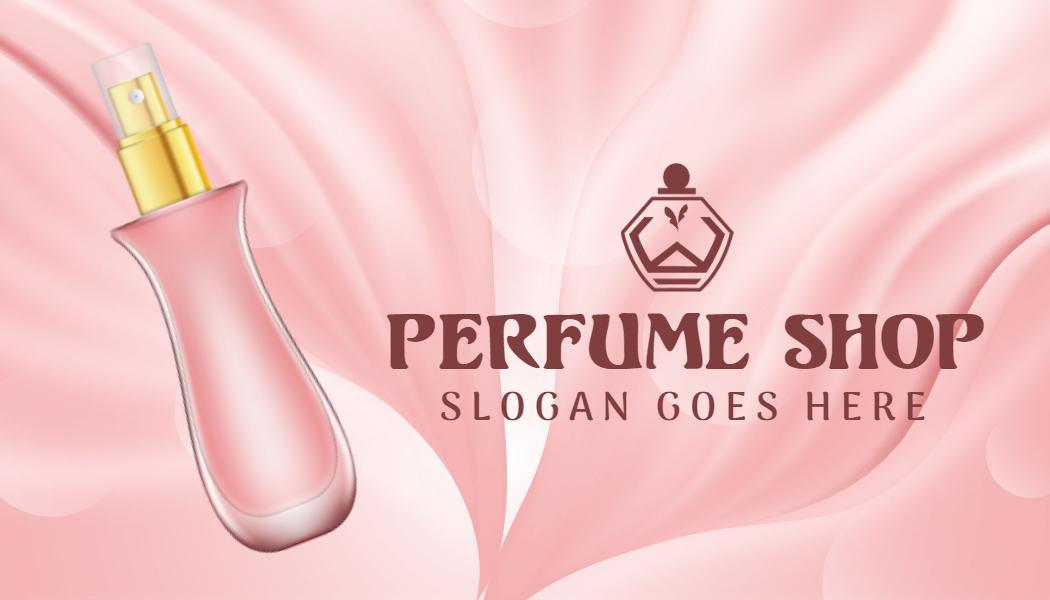 Elegant Pink Perfume Shop Visiting Card Template