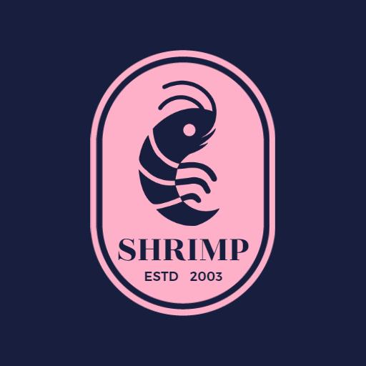 Elegant Pink Shrimp Design Showcasing Seafood Culinary Logo Template