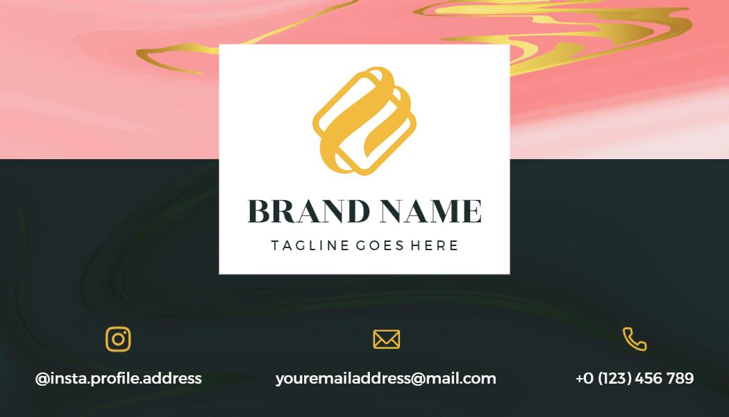 Elegant Pink Smooth Granite Design Business Card Template