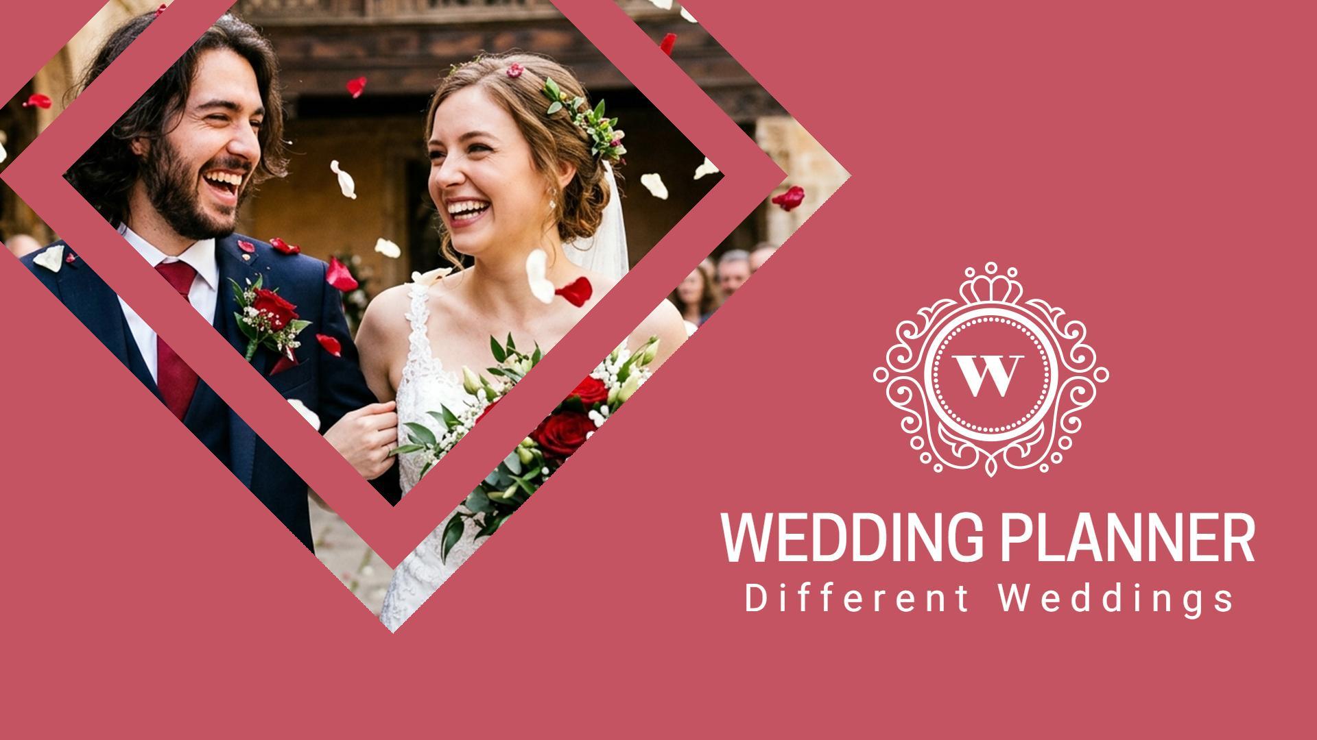 Elegant Pink Wedding Planning Services Business Presentation Template