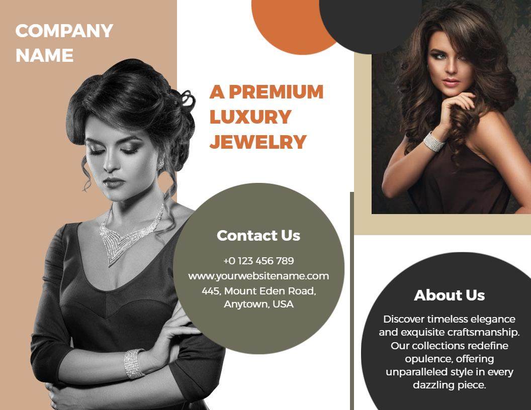 Elegant Premium Luxury Jewelry Creative Brochure Template