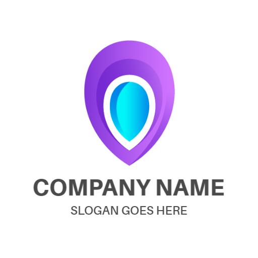 Elegant Purple and Blue Gradient Design for Branding Logo Template