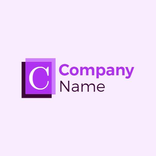 Elegant Purple and Pink Design for Company Branding Logo Template