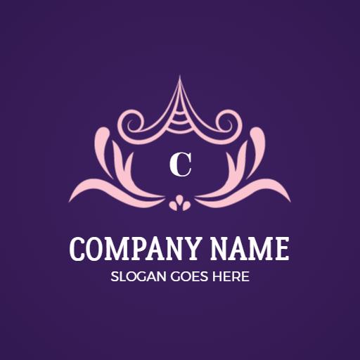 Elegant Purple and Pink Floral Theme for Event Logo Template