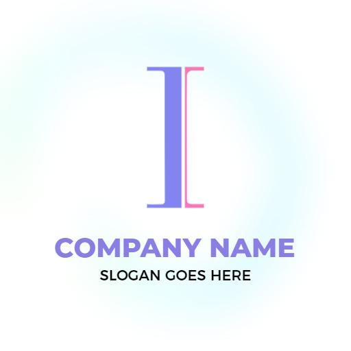 Elegant Purple and Pink I Letter Design for Branding Logo Template