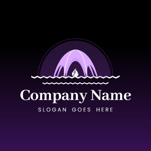 Elegant Purple Arch Design for Company Branding Logo Template