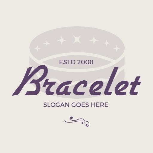 Elegant Purple Bracelet Design Featuring Sparkling Stars Logo Template