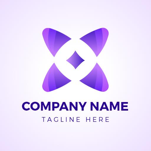 Elegant Purple Design Representing Innovative Company Logo Template