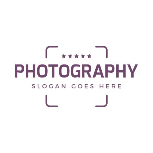 Elegant Purple Design Showcasing Professional Photography Logo Template