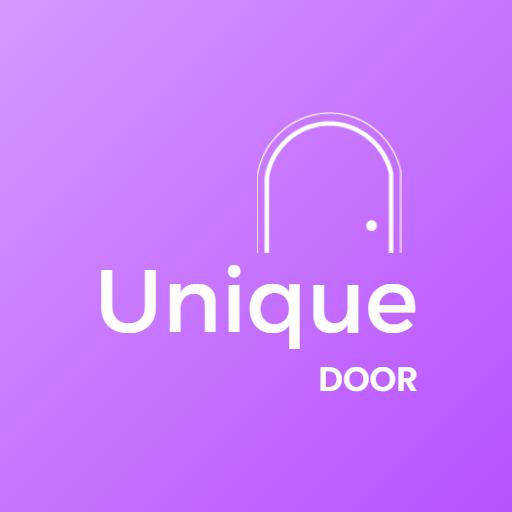 Elegant Purple Design Showcasing Unique Door Concepts Logo Template