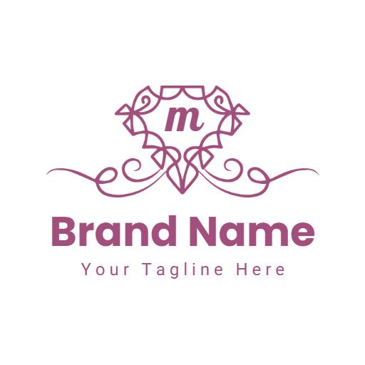 Elegant Purple Diamond Design for Luxury Brand Logo Template
