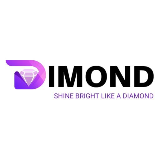Elegant Purple Diamond Design Shining with Brilliance Logo Template